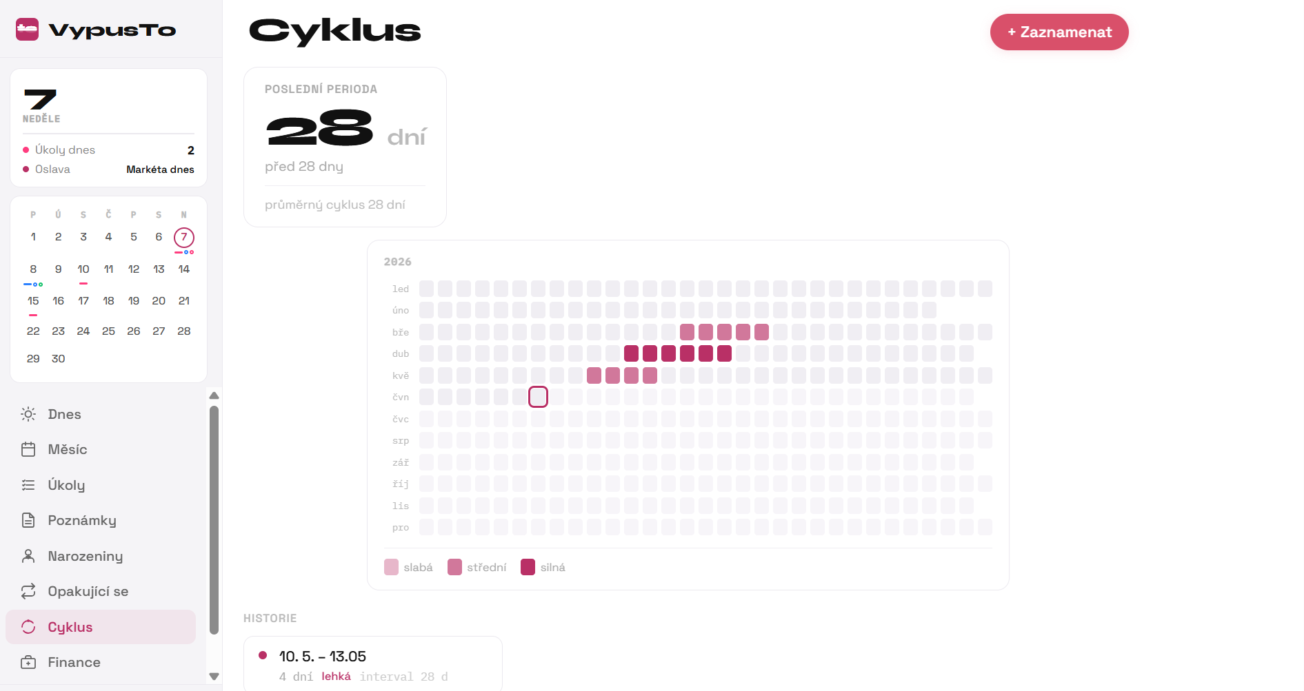 VypusTo — obrazovka 6